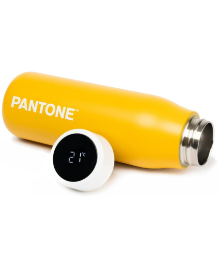 Termopudele ar digitālo ekrānu PANTONE, dzeltenā krāsā, 500 ml