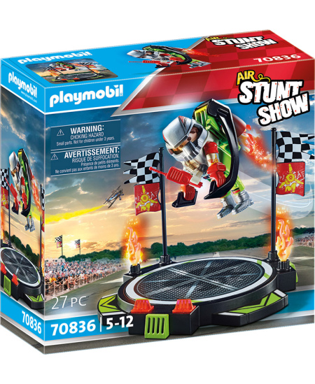 PLAYMOBIL Air Stunt Show Kaskadieris ar reaktīvo lidaparātu, 70836