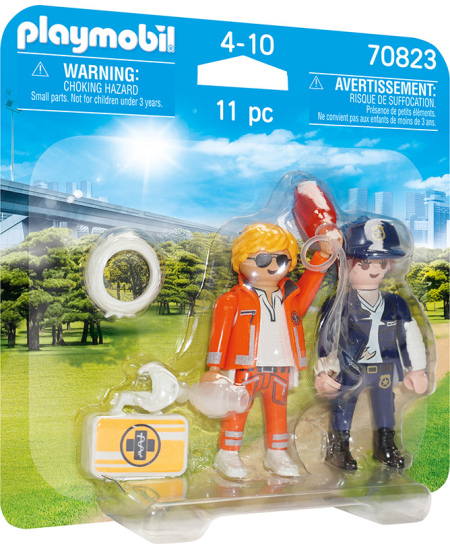 PLAYMOBIL City Action DuoPack Policists un ārsts, 70823