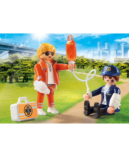 PLAYMOBIL City Action DuoPack Policists un ārsts, 70823