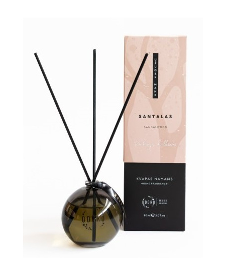 Mājas aromāts ar kociņiem ODORO, Santals, 90 ml