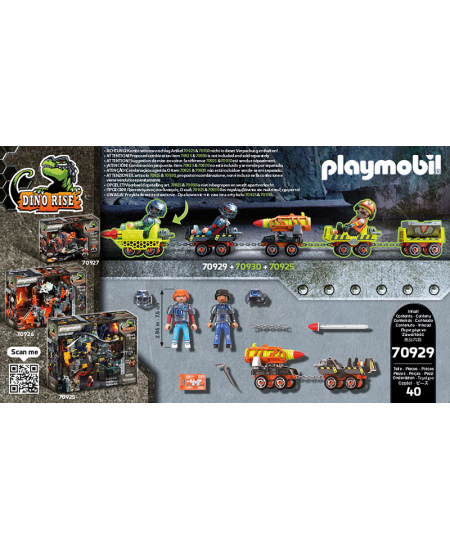 PLAYMOBIL Dino Rise Raķete šahtā, 70929
