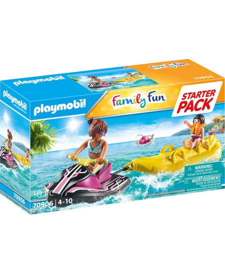 PLAYMOBIL Family Fun Starter Pack Ūdens motocikls un banānu laiva, 70906