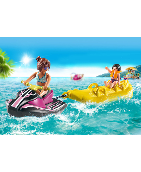 PLAYMOBIL Family Fun Starter Pack Ūdens motocikls un banānu laiva, 70906