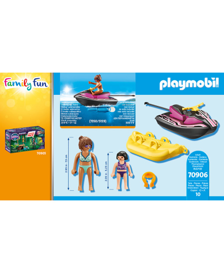 PLAYMOBIL Family Fun Starter Pack Ūdens motocikls un banānu laiva, 70906