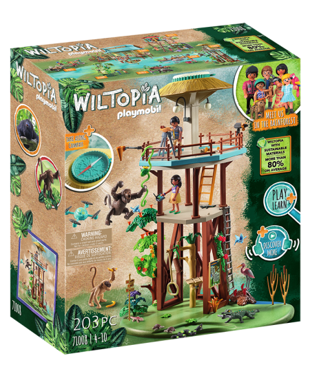 PLAYMOBIL Wiltopia Pētniecības tornis ar kompasu, 71008