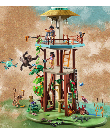 PLAYMOBIL Wiltopia Pētniecības tornis ar kompasu, 71008