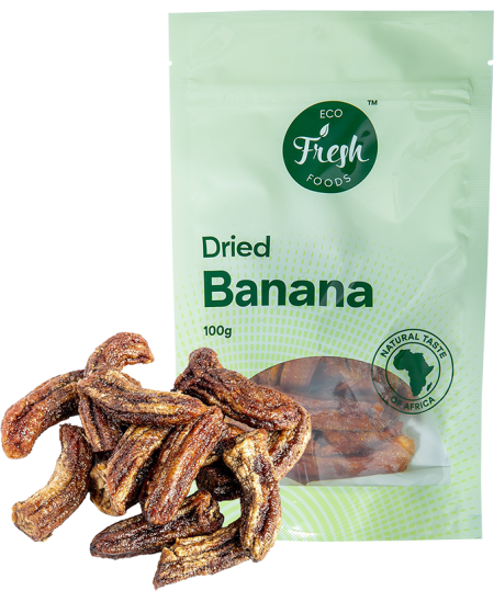 Dabīgi žāvēti banāni bez cukura TROPICKS, 100 g