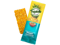 Natūralus džiovintų ananasų ir pasiflorų batonėlis be cukraus TROPICKS, 20 g