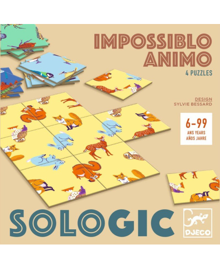 Loģikas galda spēle DJECO Sologic Impossiblo Dzīvnieki