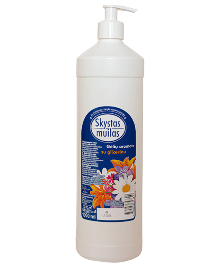 Šķidrās ziepes ar ziedu aromātu un glicerīnu, 1000 ml