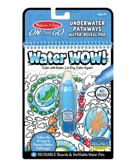 Ūdens zīmēšanas grāmata MELISSA & DOUG Water Wow Zem ūdens