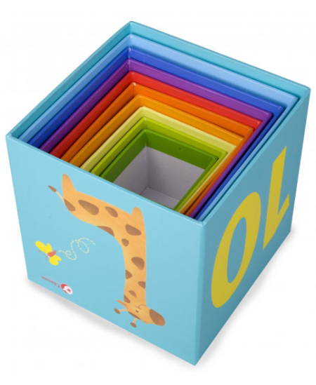 Izglītojoša kubiņu puzle-piramīda CLASSIC WORLD, 10 klucīši