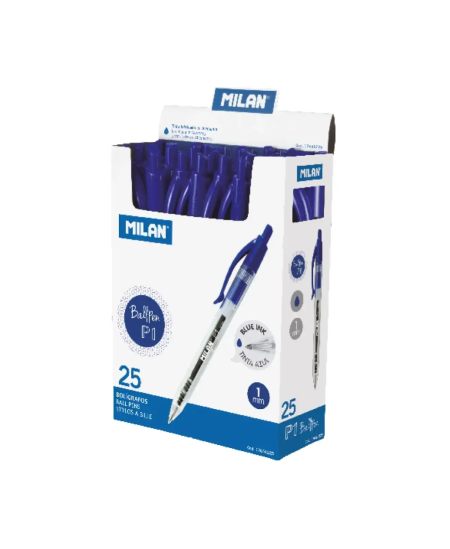 Automātiska lodīšu pildspalva MILAN, 1 mm, zila