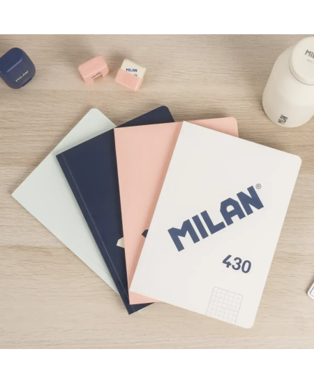 Piezīmju grāmatiņa ar rūtiņām MILAN, A5, 48 lapas, zila