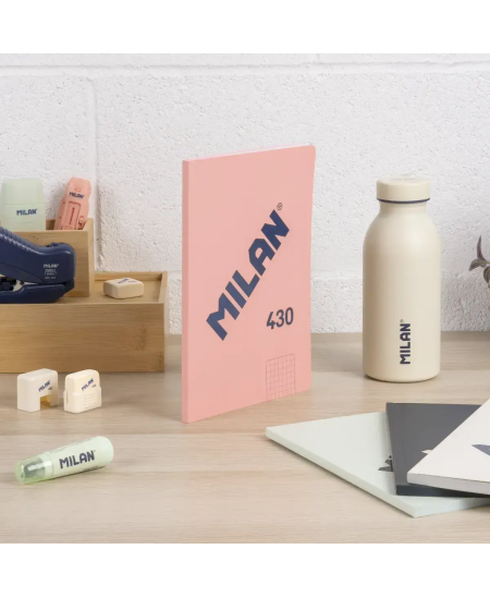 Piezīmju grāmatiņa ar rūtiņām MILAN, A5, 48 lapas, rozā