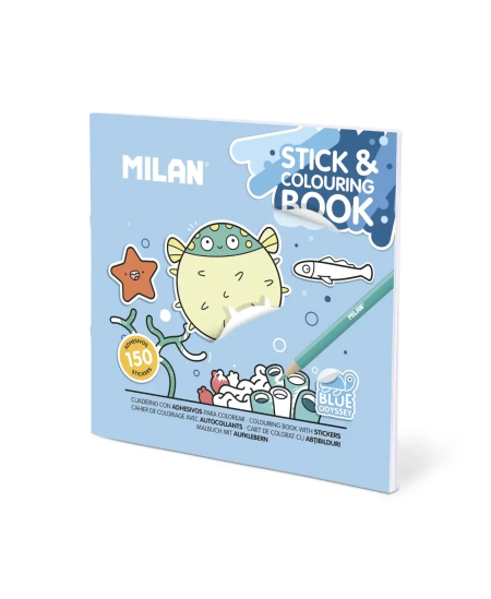 Krāsojamā grāmatiņa MILAN Blue Odissey, ar uzlīmēm
