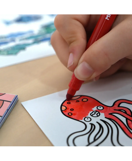 Krāsojamā grāmatiņa MILAN Blue Odissey, ar uzlīmēm