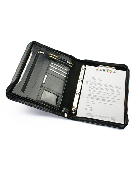 Dokumentu soma SOMERSET, A4, ar rāvējslēdzēju, melna