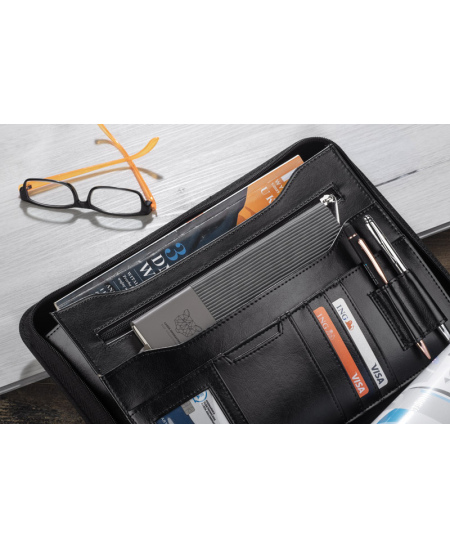 Dokumentu soma SOMERSET, A4, ar rāvējslēdzēju, melna