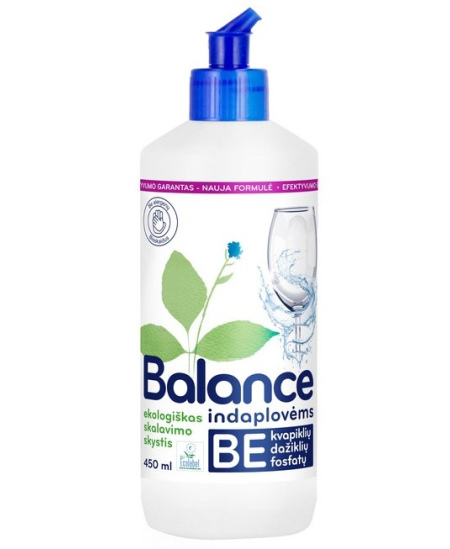 Ekoloģisks skalošanas līdzeklis trauku mazgājamajām mašīnām BALANCE, 450 ml
