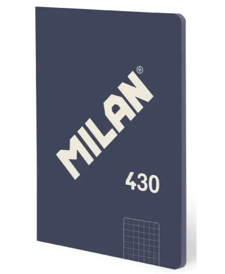 Piezīmju grāmatiņa ar rūtiņām MILAN, A5, 48 lapas, zila