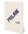 Piezīmju grāmatiņa ar rūtiņām MILAN, A5, 48 lapas, bēša