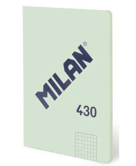 Piezīmju grāmatiņa ar rūtiņām MILAN, A5, 48 lapas, zaļa