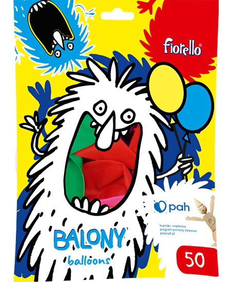 Baloni FIORELLO, pasteļkrāsas, 30 cm, 50 gab.