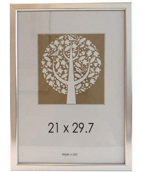 Foto rāmis, koka, 21x30 cm (A4), sudraba