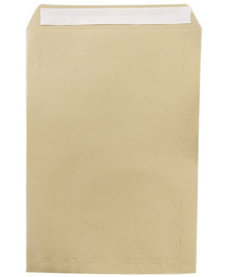 Aploksne C3P, 328x458 mm, ar noplēšamu sloksni, brūna, 1 gab.