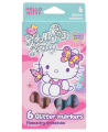 Spīdīgie marķieri HELLO KITTY Pastel, 6 pasteļtoņu krāsas