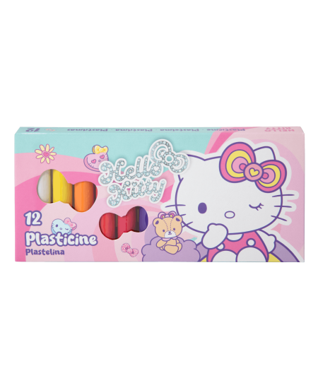 Plastilīns HELLO KITTY Pastel, apaļš, 12 krāsas