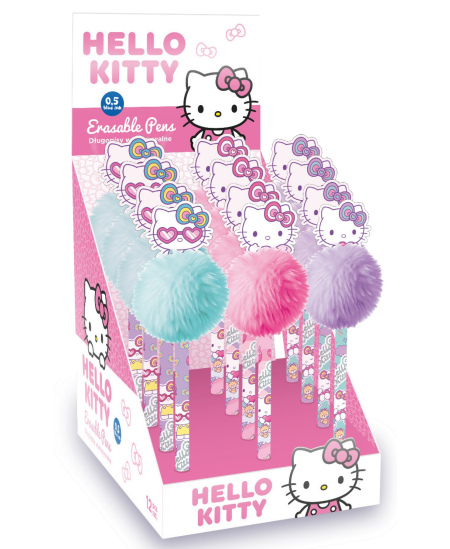 Dzēšama pildspalva ar pomponu HELLO KITTY Pastel, 1 gab.