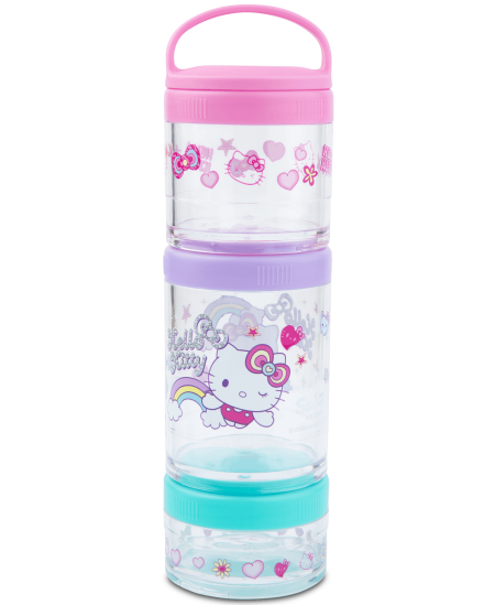 Apaļa uzkodu kastīte HELLO KITTY Pastel, 3 nodalījumi