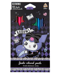 Krāsainie zīmuļi KUROMI Jumbo, 12 krāsas