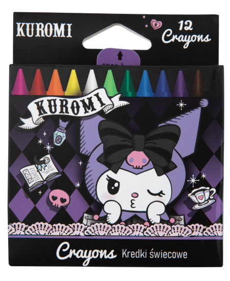 Vaska krītiņi KUROMI, 12 krāsas