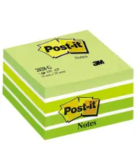 Līmlapiņu kubs POST-IT Green pastel, 76x76 mm, 450 lapiņas