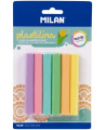 Plastilīns MILAN, apaļš, 6 pasteļtoņu krāsas, 70 g