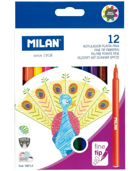 Flomāsteri MILAN, 12 krāsas