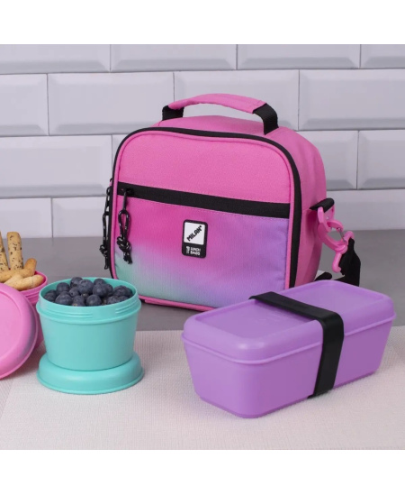 Taisnstūra pusdienu kastīte MILAN Sunset, 0,75 L, violetā krāsā