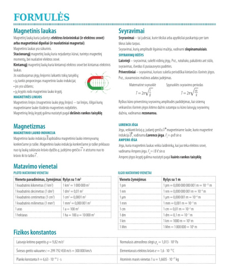 Formulu burtnīca rūtiņu DISCO, 5.-12. kl., fizika, 38 lapas, 70 gms
