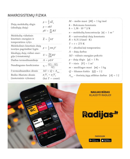 Palīgburtnīca līniju DISCO, 5.-12. kl., ar formulām, fizikai, 32 lapas, 70 gms