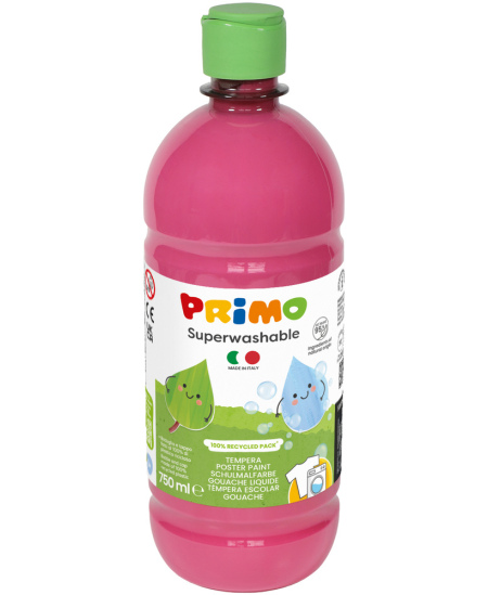 Īpaši labi mazgājama guaša krāsa PRIMO, rozā, 750 ml