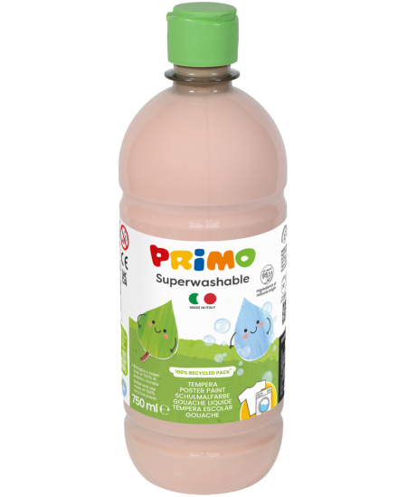 Īpaši labi mazgājama guaša krāsa PRIMO, gaiši rozā, 750 ml