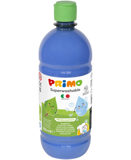 Īpaši labi mazgājama guaša krāsa PRIMO, tumši zila, 750 ml