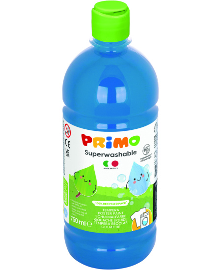 Īpaši labi mazgājama guaša krāsa PRIMO, debeszila, 750 ml