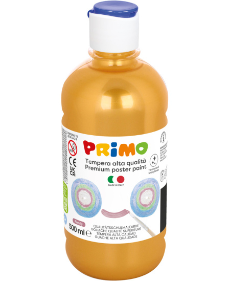 Premium guaša krāsa PRIMO, perlamutra dzeltena, 500 ml