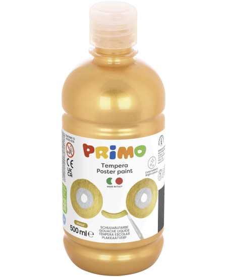 Guaša krāsa PRIMO, zelta, 500 ml
