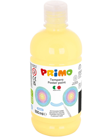 Guaša krāsa PRIMO, pastelī dzeltena, 500 ml